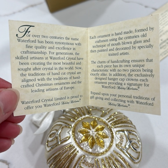 Waterford Holiday Heirlooms Limited Series New Year’s Celeb Ball 2000/2001 - Picture 14 of 16